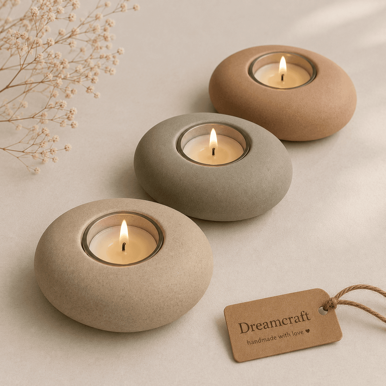 Pebble Tealight holders
